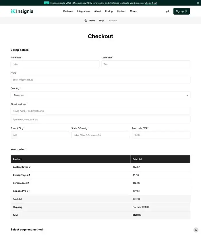 Checkout